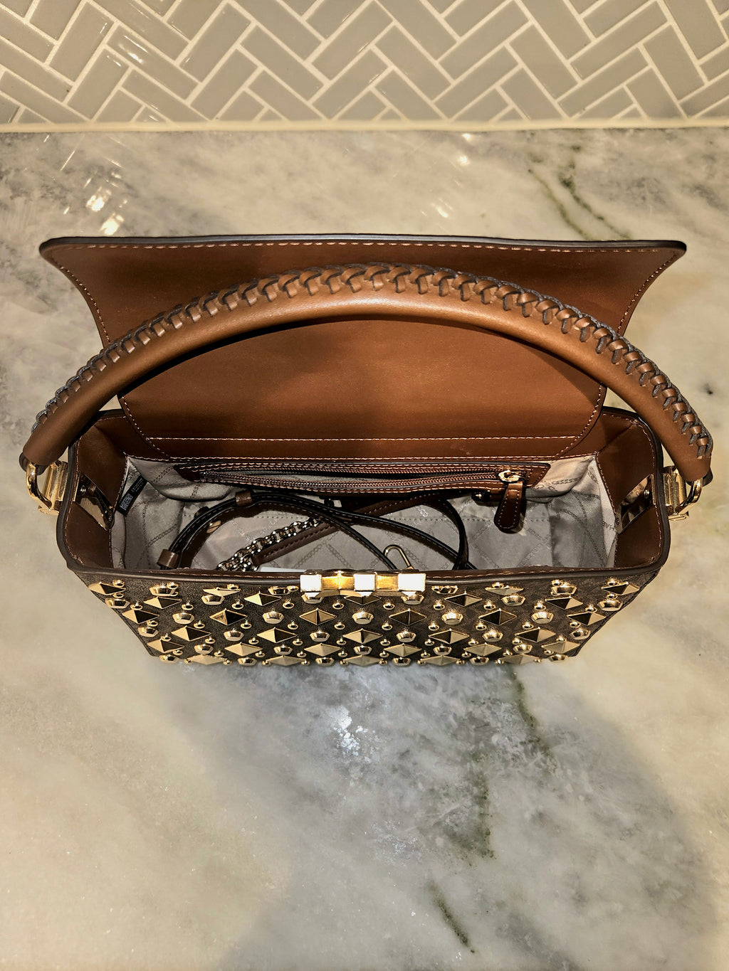 Michael Kors Karlie Studded Satchel (Pre-Owned)
