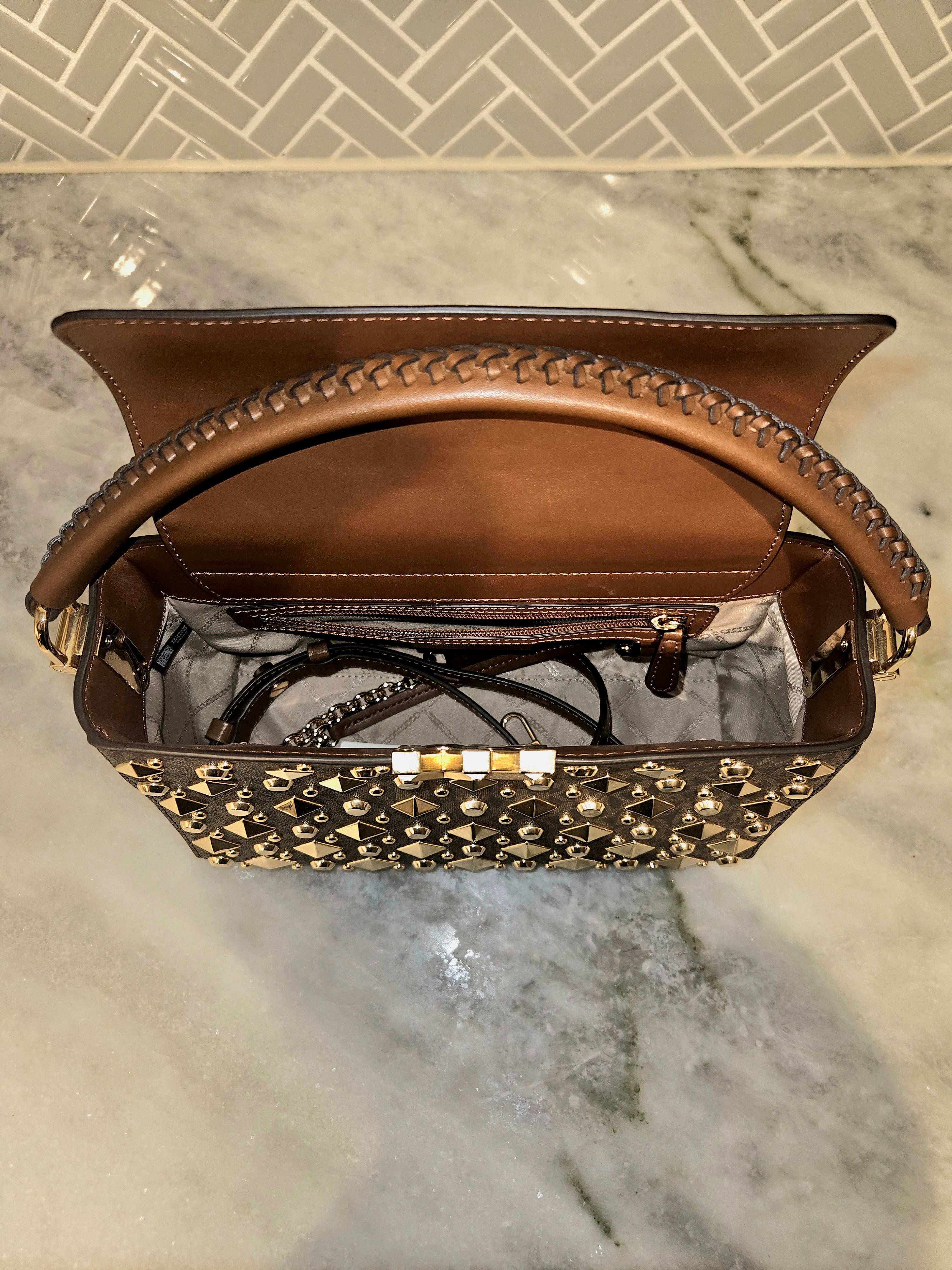 Michael Kors Karlie Studded Satchel (Pre-Owned)
