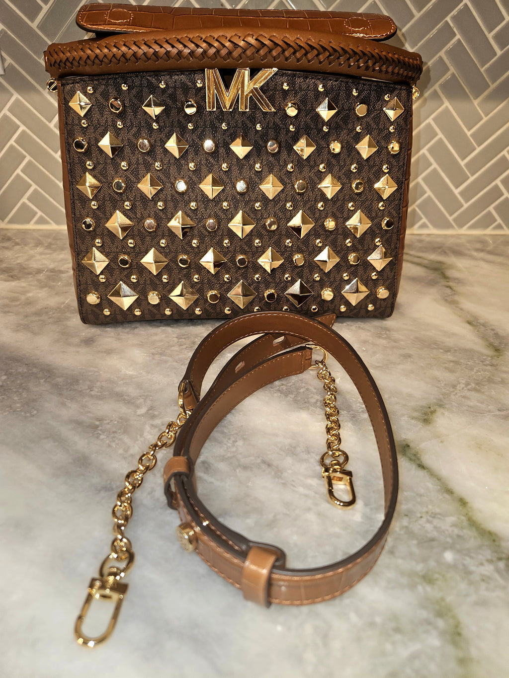 Michael Kors Karlie Studded Satchel (Pre-Owned)
