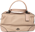 Coach Signature Dusty Pink Pebbled Leather Satchel Gunmetal Hardware