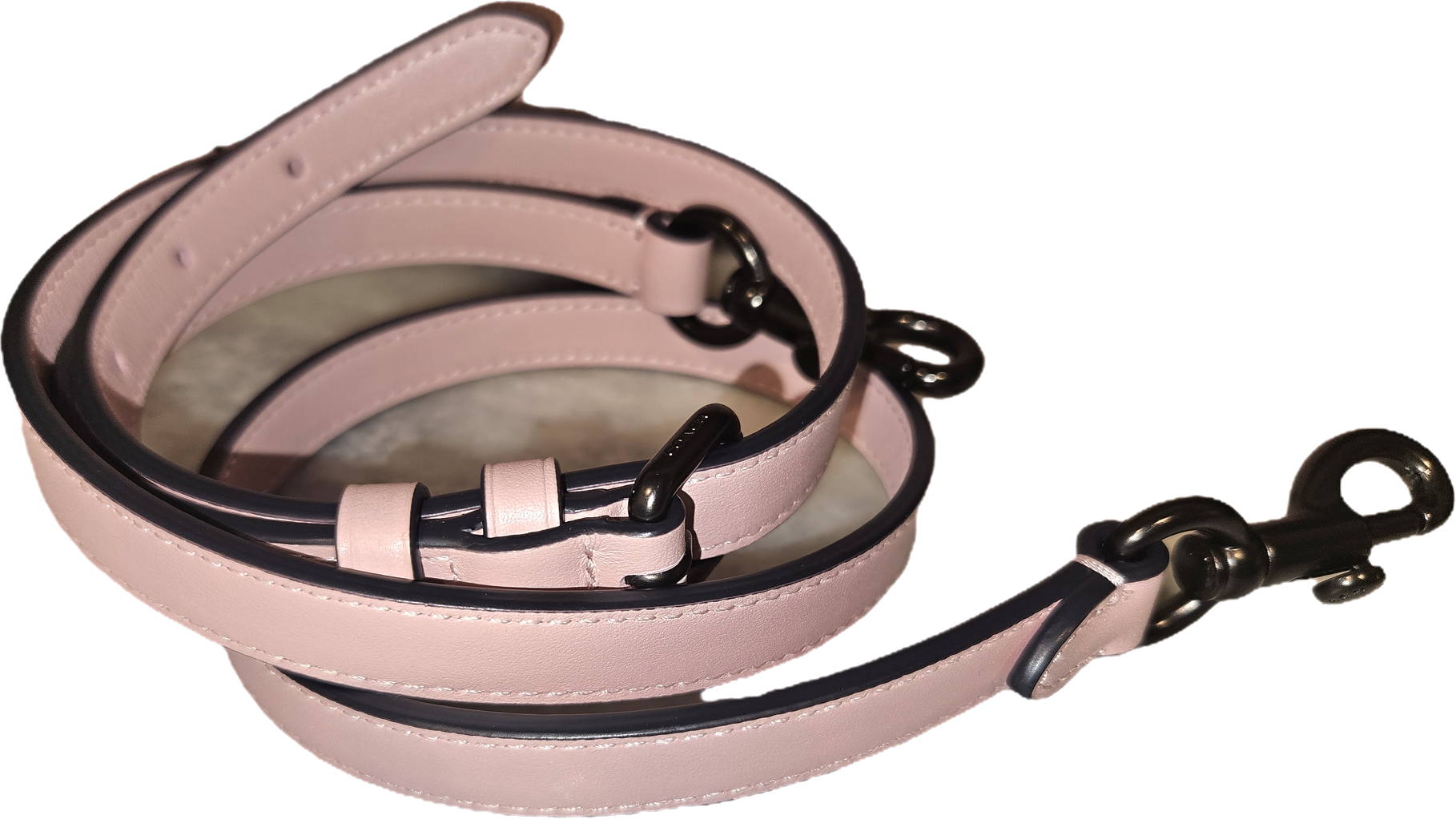 Coach Signature Dusty Pink Pebbled Leather Satchel Gunmetal Hardware