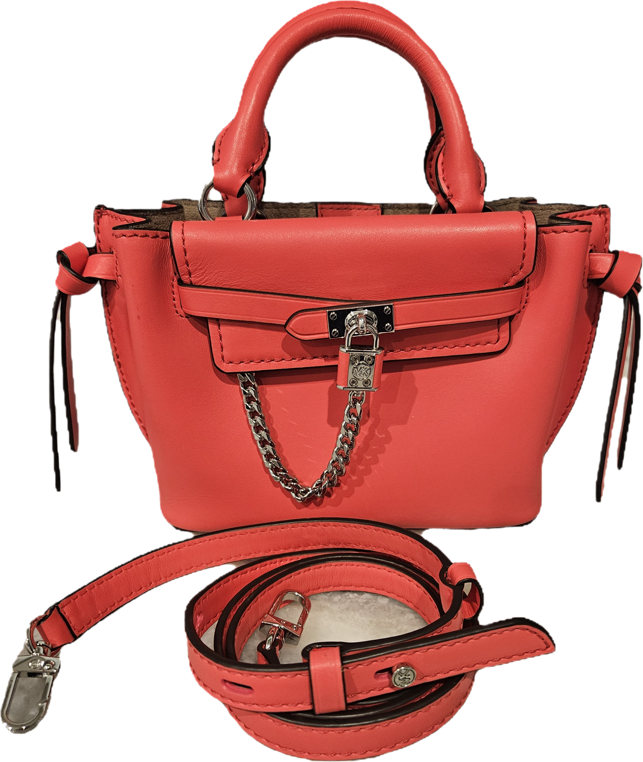 Michael Kors Signature Logo Small Hamilton Legacy Belted Satchel