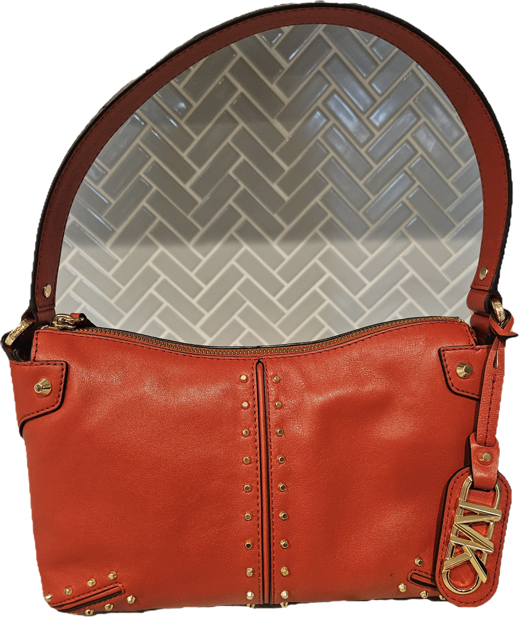 Michael Kors Astor Large Studded Leather Shoulder Bag